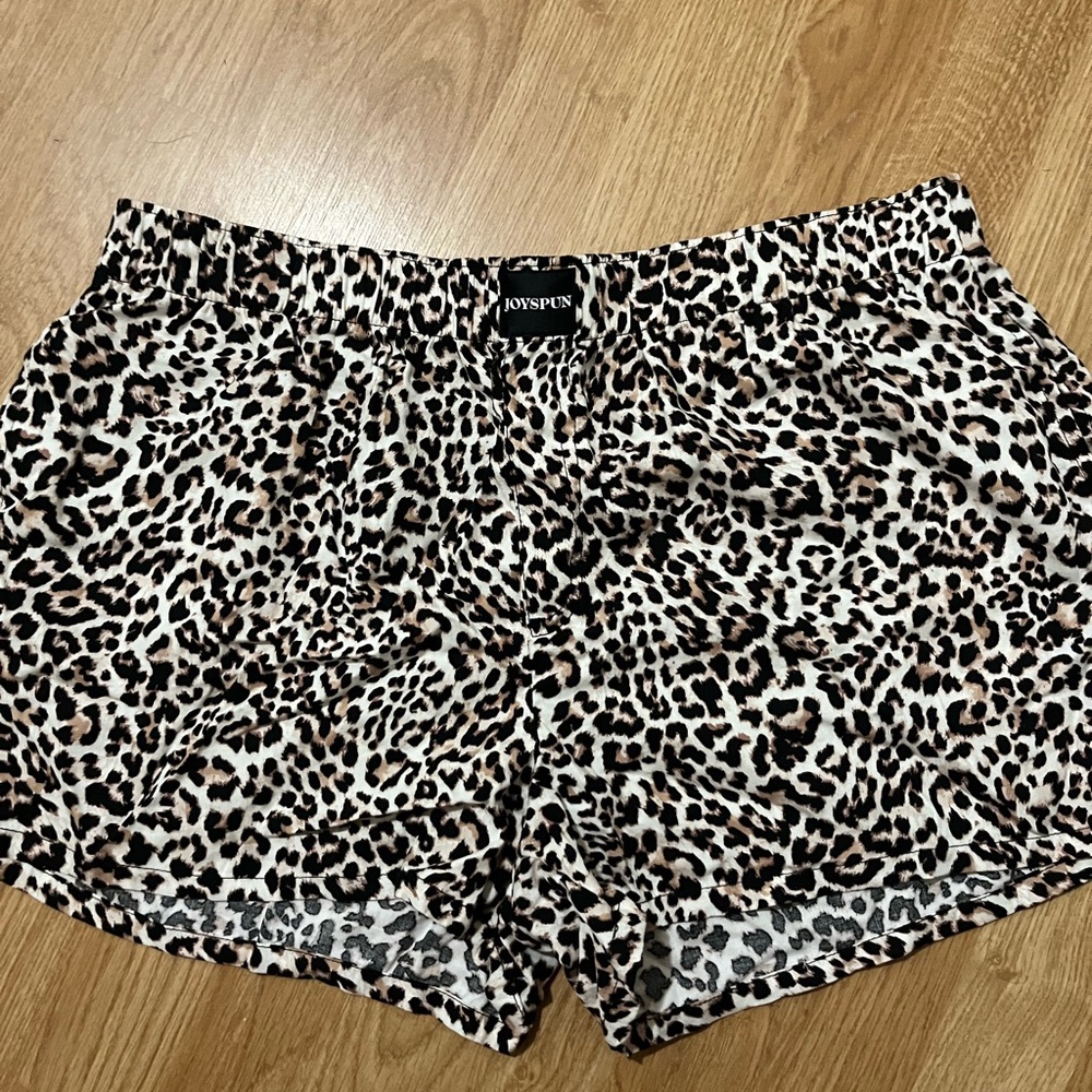 Jovspun Leopard Print High Waist Women's Shorts